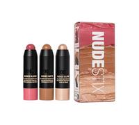 Nudestix Roses & Honey Mini Kit - 3-Piece Cream Blush, Bronzer & Highlighter Stick Set for Eyes, Cheeks & Lips | Travel-Size Multi-Use Makeup