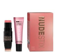 NUDESTIX Rosy Pink Glow Blush & Lip Kit - Nudies Bloom Cherry Blossom, Lip Butter Rose Sparkle (Worth £50.00)