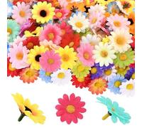 NUDFSY 100 Pcs Small Artificial Flowers, Decorated with Multi-Color Daisies, Daisy Decorations for Home Decoration/Wedding Art/Party Decoration/Diy Decoration