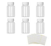 NUDFSY 6Pcs Pill Bottle, 80ml Medicine Bottles, Compact and Convenient Pill Bottles, Pill Pots Applicable To/Lotion/Liquid/Powder/Small Sample/Jewelry/Family/Travel/Camping