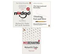 Nudge, Misbehaving, Thinking, Fast and Slow 3 Books Collection Set