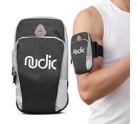 Nudic Running Armband - Secure Waterproof Bounce-Free running Phone Holder for iPhone 17 16 15 Pro Max & Samsung S25 Ultra | Adjustable Workout Pouch for Gym & Outdoor Sports | Fits Phones up to 6.9"