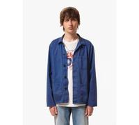 Nudie Jeans Mens Blue Buddy Herringbone Chore Jacket