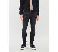 Nudie Jeans Mens Worn Black Skinny Lin Faded Slim 32/34