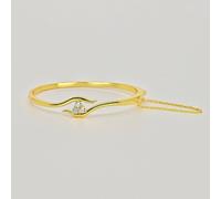 Nudie Jewellery Women's 'Nudie' Petite Avalon CZ Bangle in 18k Gold or Sterling Silver | Size: 16.5 cm Nudie Jewellery Gold 16.5 cm