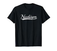 Nudism Vintage Inspired Throwback Style Varsity Classic T-Shirt
