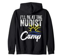 Nudist Camp Nakedness Nudism Symbol Naturist Naturism Zip Hoodie