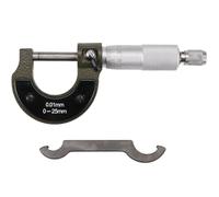 Nudiuhis 0-25mm Metric Micrometer Carbon Steel Outside Micrometers Precise Tools Micrometer Gauge Meter Accurate Measuring Tool