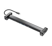 Nudiuhis 10 in 1 USB C Hub Multiport Adapter Portable Dongle 4K PD 100W Gigabit Ethernet RJ45 Dock Station Laptop Stand USB 3.0 1 Piece