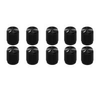 Nudiuhis 10PCS Guitar Effect Pedal Knob Metal Black Potentiometer Knob Anodized Aluminum Amp Pot Knob 15x15MM
