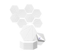 Nudiuhis 12 Pack Acoustic Foam Panels 12x10x6x0.4 Inch,Self Adhesive Sound Proof Foam Wall Panels,for Acoustic Treatment White