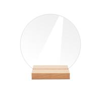 Nudiuhis 12PCS DIY Blank Acrylic Table Sign Clear Sign with Stand Transparent Arch Table Numbers Table Card Wedding Decoration, B