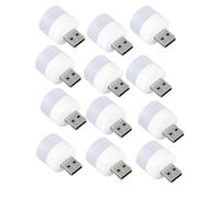Nudiuhis 12PCS Mini USB Plug Lamp 5V Super Bright Eye Protection Book Light Computer Mobile Power Charging USB Small LED Light, Easy Install Easy to Use C
