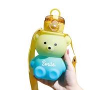 Nudiuhis 1pc Gradient Cute Water Cup Summer High-Value Girls Plastic Cup Portable Straw Cup Large Capacity Water Bottle C