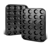 Nudiuhis 2 Pack Premium Nonstick Bakeware Mini Muffin Pan Mini Pudding Mold Premium Nonstick Bakeware