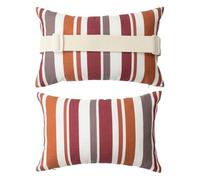 Nudiuhis 2 Pcs Outdoor Pillow Adjustable Elastic Stripe Waterproof for Recliner,Beach Chair,Office Chair Neck for Beach, Poolside, Patio, Office Red Brown