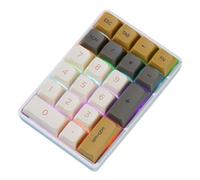 Nudiuhis 21Keys Mini Keyboard 2.4G Wireless Number Pad Mechanical Numeric Keypad for Accounting Numpad Gaming ProgrammingKeypad A