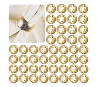 Nudiuhis 24 Pcs Day Gold Napkin Rings Napkin Holders for Cloth Napkins Wedding Napkin Holder Rings for Fabric Table Napkins