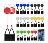 Nudiuhis 24Pcs 6 Colors Plastic Retractable Keychain Easy Release Buckle Lighter Holder Stretchable Lighter Case with Belt Clip