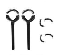 Nudiuhis 2Pcs Coffee Machine Cleaning Brush Detachable Nylon Bristles Espresso Machine Brush with 2 More 360° Cleaning Bristle for Cleaning Espresso Machine Grouphead 51mm