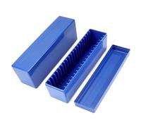 Nudiuhis 2Pcs Coin Slab Storage Box Identification Box Storage Box Compatible with 20 Slab Coin Holders, for Collectors Coin Storage Blue