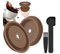 Nudiuhis 2Pcs Reusable Coffee Capsule Lids for, Refillable Vertuo Coffee Capsules Discs with Aluminum Foil Easy to Use