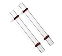 Nudiuhis 2Pieces Polymer Clay Roller Tools Acrylic Round Tube Roller Acrylic Rod Clay Rolling Pin with Thick Ring Kit DIY Polymer