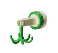 Nudiuhis 360 Degrees Rotating Folding Hook Self-Adhesive Suction Cup Hooks Rotating Kitchen Utensil Holder Green