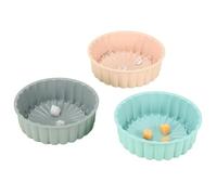 Nudiuhis 3PC Silicone Cake Pan Multi-Functional Round High Temperature DIY Baking Mold Easy Install Easy to Use