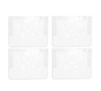 Nudiuhis 4 Pieces Chair Back Cover Square Salon Chair Covers Protectors for Salon Chairs Office Chairs White
