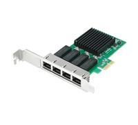 Nudiuhis 4 Port Network Card PCI Express X1 to RJ45 RTL8111H Chip 10/100/1000Mbps Gigabit Ethernet Lan Card for PC Desktop Easy Install