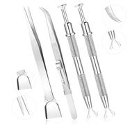 Nudiuhis 4pcs Sprinkles Tools for Cake Decorating, 4 Claw Sprinkle Pen Pearl Grabber Cake Decorating Tools Set Stainless Steel