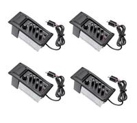 Nudiuhis 4set EQ-7545R 4 Band Acoustic Guitar EQ Preamp Equalizer EQ 7545R Pickup Amplifier 6.5MM Output Easy Install