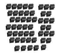 Nudiuhis 50 Pcs Black Sign Clip Reusable Labels Clip on Sign Holders Reusable Price Tag Tray Sign Holder for Cup Bowl Pan Buffet Trays