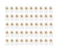 Nudiuhis 50Pcs Paper Gift Box with Ribbon Tags Cookie Candy Packaging Bag Wedding Birthday Party Decor Supplies White