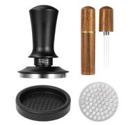 Nudiuhis 51mm Espresso Tamper and Stirrer Set Replacement Spare Parts Accessories Espresso Coffee Tamper with Flat Spring Loaded Stainless Steel Base