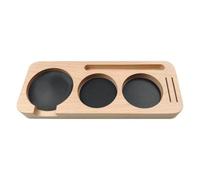 Nudiuhis 58 mm Wooden Coffee Tamper Station Stand Coffee Portafilter Holder Presser Stand Espresso Distribution Lever Holder,C
