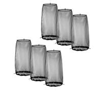 Nudiuhis 6 Pcs Hair Extension Storage Adjustable Wig Bag with Drawstring for Home Travel Salon Use Black