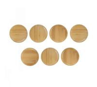 Nudiuhis 7PCS Wine Glass Charcuterie Topper Wine Glass Charcuterie Board Topper Bamboo Wine Glass Topper Coasters