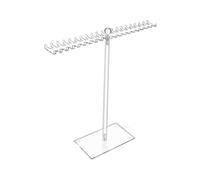 Nudiuhis Acrylic Necklace Organizer, Clear Necklace Holder Stand, Jewelry Organizer Display Hanger Rack with Bilateral Hooks