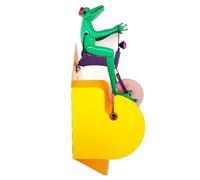 Nudiuhis Creatives Frog Riding Unicycle Wall Mounted Paper Roll Holder - Design, Perfect for Home Decoration Bathroom Wall