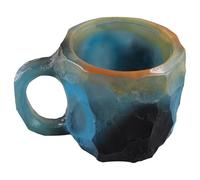 Nudiuhis Elegant Geode Crystal Coffee Mug -Mineral Crystal Coffee Cup Quartz Stone Cup, Ideal for Hot Beverages A