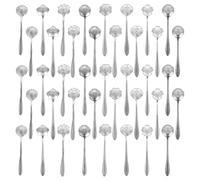 Nudiuhis Floral 5-Inch Silver Spoons Set, 40pcs Stainless Steel Coffee and Dessert Spoons for Tableware in Cafes and Kitchens