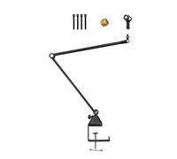 Nudiuhis Foldable Mic Suspension Arm 360° Rotatable Microphone Boom Arm Microphone Bracket Black