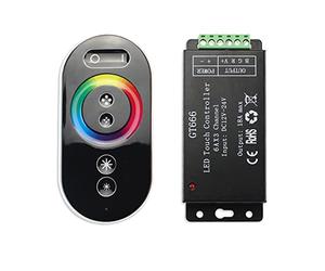 Nudiuhis GT666 RGB LED Controller Wireless Touch Remote DC 12V 24V 18A 3 Channels Lights Tape Dimmer Switch