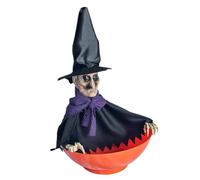 Nudiuhis Halloween Candy Bowl Candy Dish with Motion Halloween Candy Bowl Ghost Fruit Bowls with Light Up Eyes and Creepy Sound B