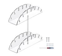 Nudiuhis Hat Organizer for Baseball Hats Two-Layer Acrylic Baseball Hat Display Organizer Hat Rack Display Organizer for Home