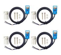 Nudiuhis Inductive Proximity Sensor SN04-N Normally Open Detection Approach Switch NPN NO with Bracket (Blue, 4 Pack)