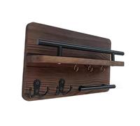 Nudiuhis Key Holder Wall Mounted Coat Bag Hanger Rack Key Decorative Hook for Entryway Mudroom Hallway Bathroom Home Decor A