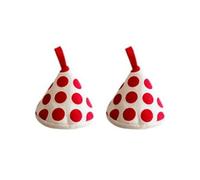 Nudiuhis Kitchen Insulation Gloves Anti-Scalding Insulation Gloves Triangle Pot Insulation Gloves Handle Cap Heat Insulation Gloves Cute Fabric Pot Cap Pot Jacket Red